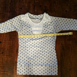 Sew Moe grey polka dot shirt